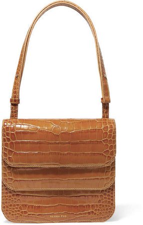 REJINA PYO Croc-effect Leather Shoulder Bag - Brown