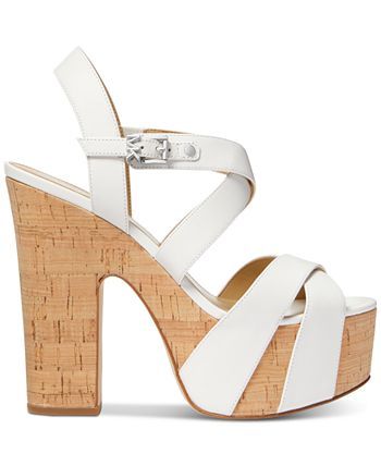 Michael Kors Women's Suki Crisscross Strappy Platform Sandals & Reviews - Sandals - Shoes - Macy's