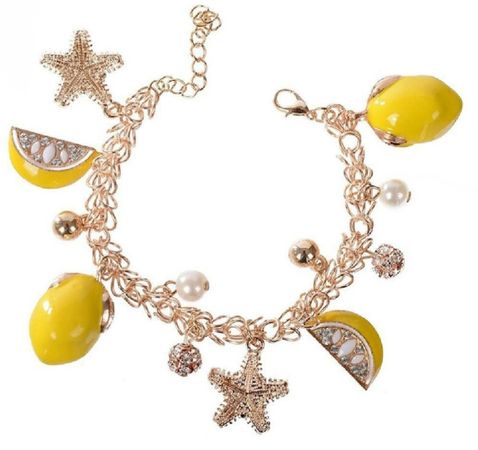 Betsey Johnson lemon charm bracelet