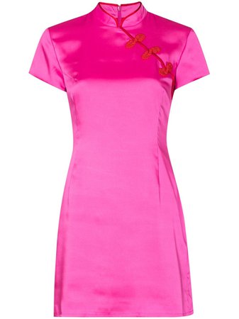 De La Vali Suki Satin Mini Dress - Farfetch