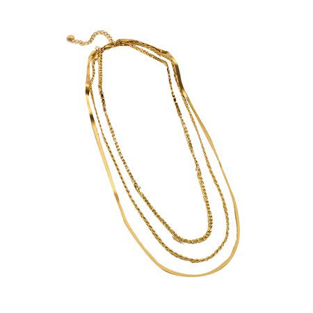 Gold CAITE Multi Layers Necklace | i The Label – ithelabel.com
