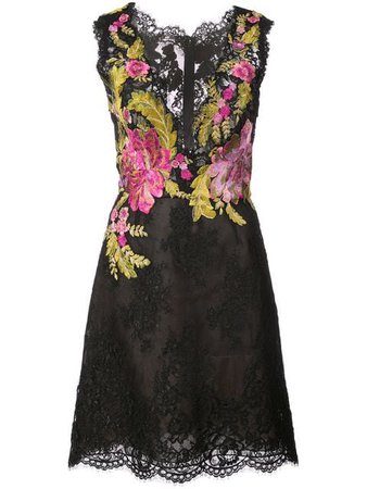 Marchesa floral embroidered lace dress $2,495 - Buy AW18 Online - Fast Global Delivery, Price