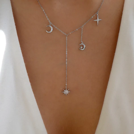 Silver “Y” necklace