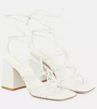 Minas Leather Sandals in White - Gianvito Rossi | Mytheresa