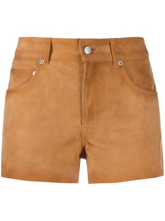 Golden Goose Suede Mini Shorts G36WP109P3 Brown | Farfetch