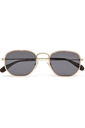 Givenchy | Square-frame gold-tone and tortoiseshell acetate sunglasses | NET-A-PORTER.COM