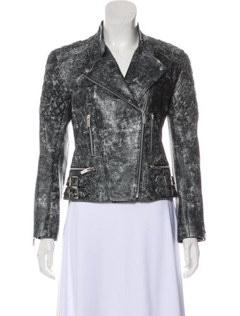 Christopher Kane Leather Zip-Up Jacket - Clothing - CHI22895 | The RealReal