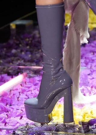 gogo boots versace blue - Google Search