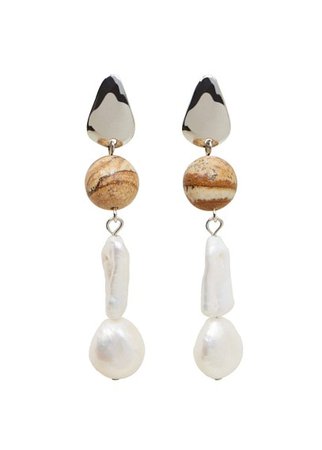 Violeta BY MANGO Double pearl earrings