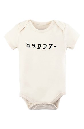 Tenth & Pine Happy Organic Cotton Bodysuit (Baby) | Nordstrom