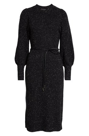 Ted Baker London Faustaa Long Sleeve Wool Blend Midi Dress | Nordstrom