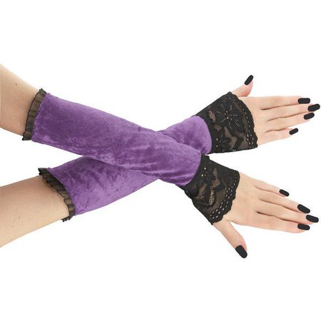 Purple and Black Gloves