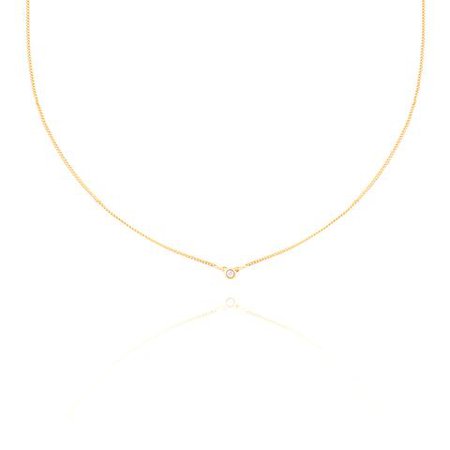 Basic Diamond Necklace in Gold – Astrid & Miyu
