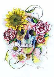 skull flowers - Google Search