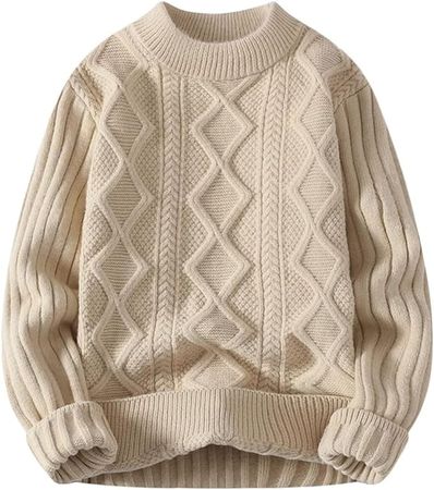 Amazon.com: Vamtac Casual Cable Knit Sweater for Women Fall Crewneck Long Sleeve Pullover Knitwear Button Decor Lightweight Jumper Top : Clothing, Shoes & Jewelry