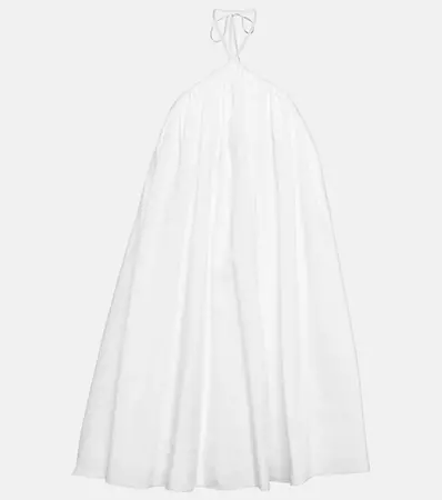 Halterneck Minidress in White - Loewe | Mytheresa
