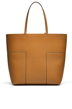 Tan Block T Tote by Tory Burch Accessories for $70 | Rent the Runway