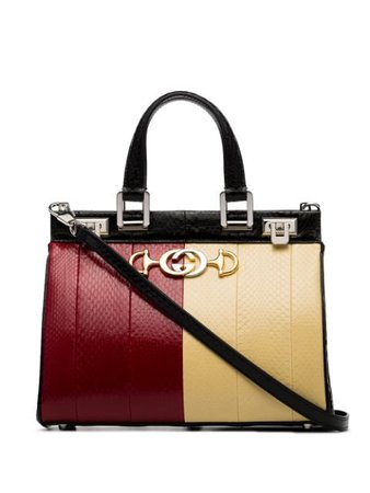 Gucci Zumi Panelled Tote Bag 569712LYQLX Red | Farfetch