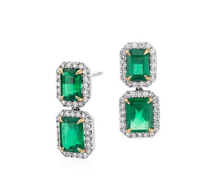 Blue Nile Emerald Earrings