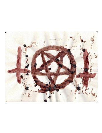 Blood Pentagram Painting by Scott Barry