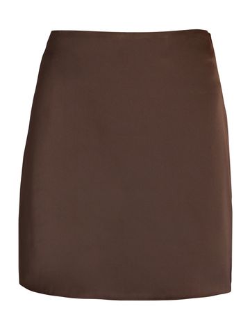 Proenza Schouler White Label Satin Mini Skirt in brown | INTERMIX®