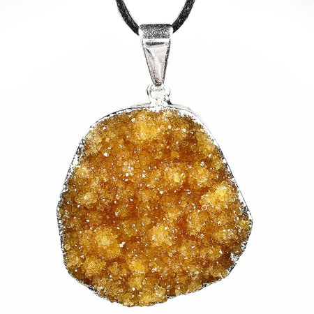 citrine geode necklace - Google Search
