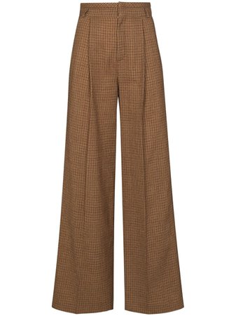 Chloé Houndstooth Flared Trousers - Farfetch