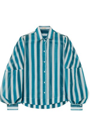 Alaïa | Striped cotton-voile shirt | NET-A-PORTER.COM