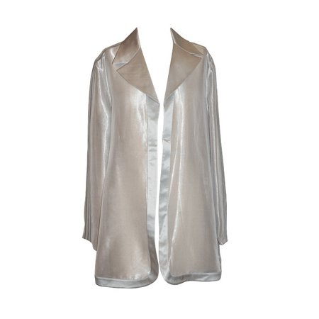 Alma couture steel-gray silk jacket For Sale at 1stdibs
