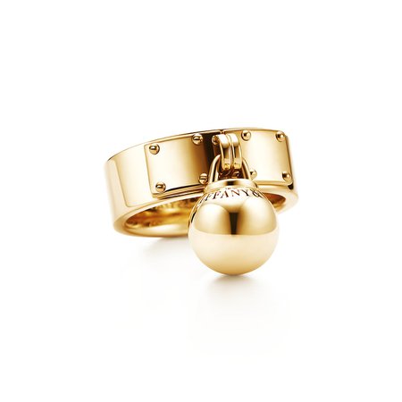 Tiffany HardWear 18k Gold Ball Dangle Ring | Tiffany & Co.