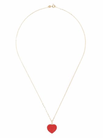Gaya 14kt gold maxi heart pendant necklace