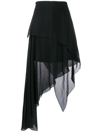 Shop AMIRI asymmetric polka dot skirt with Express Delivery - FARFETCH
