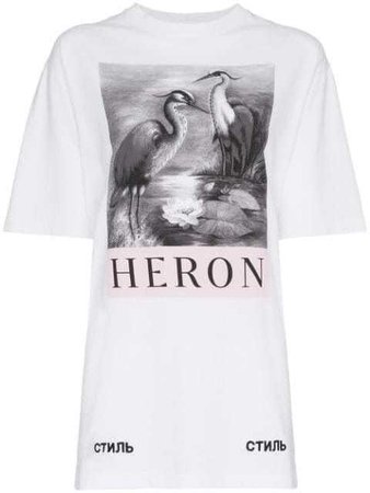 Heron Preston heron print t-shirt