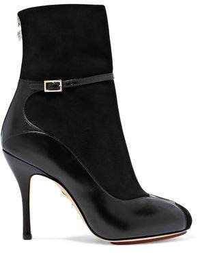 Incognito Suede And Leather Ankle Boots