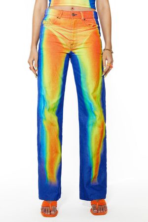 Touch Me Heatmap Printed Low Rise Baggy Jeans | Jaded London