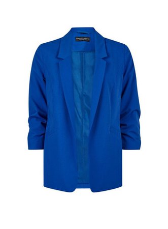 Cobalt Ruched Sleeve Jacket | Dorothy Perkins