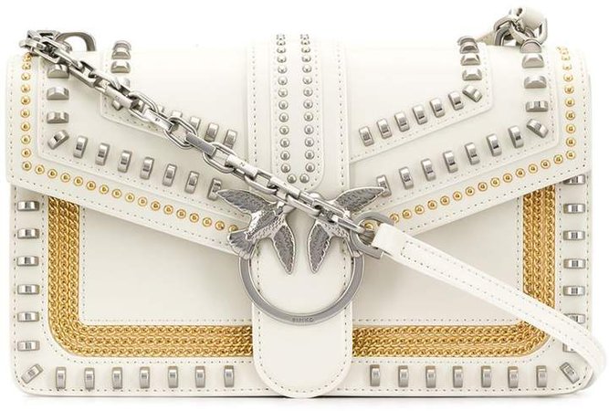 Love stud-embellished crossbody bag