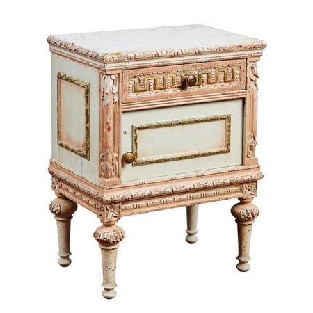 Parisienne Bedside Tables / Nightstands with Napoleonic Carvings, circa 1940s For Sale at 1stdibs