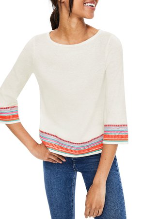 Boden Colette Embroidered Sweater | Nordstrom