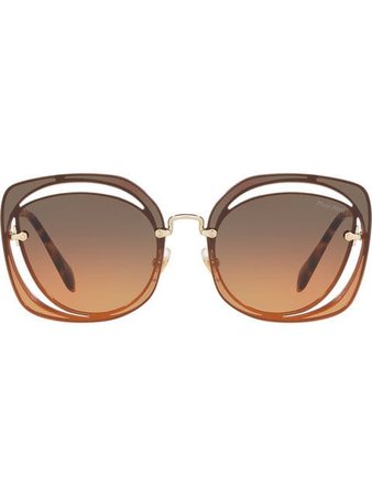 Miu Miu Scenique cut-out sunglasses £275 - Shop Online - Fast Global Shipping, Price