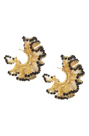 Lavish by Tricia Milaneze Lavish Jewelry Crochet Ruffle Beaded Earrings