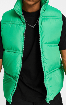 ASOS green puffer vest
