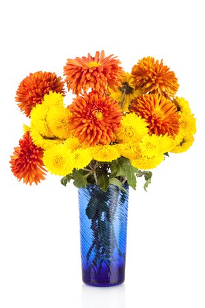 Beautiful Bouquet Of Aster Flowers In Vase Stock Photo, Picture And Royalty Free Image. Image 46042575.