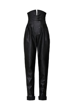 Black Faux Leather Pants by Maison Margiela for $150 | Rent the Runway