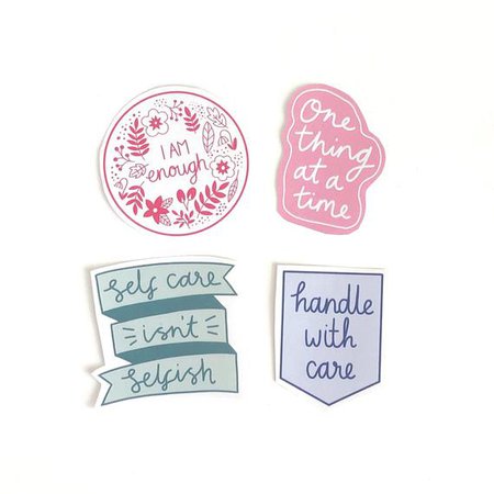 Self Care Sticker Pack Mental Health Awareness Stickers | Etsy