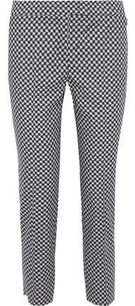 Cropped Printed Cotton-blend Tapered Pants