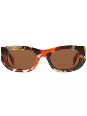 Gucci Eyewear tortoiseshell-effect oval-frame Sunglasses - Farfetch