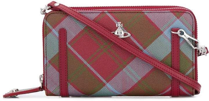 tartan wallet crossbody bag