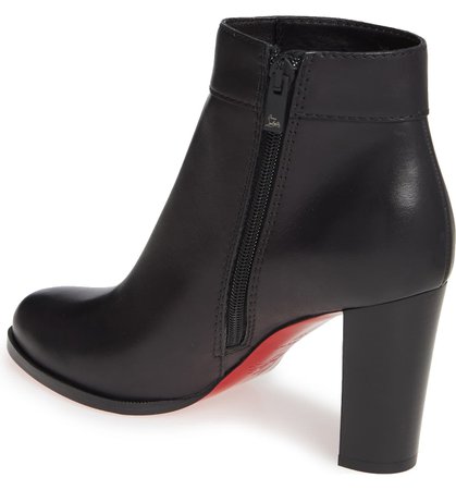 Black Boot Red Heel Christian Louboutin Janis Button Nordstrom