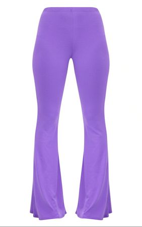 neon purple flared trousers